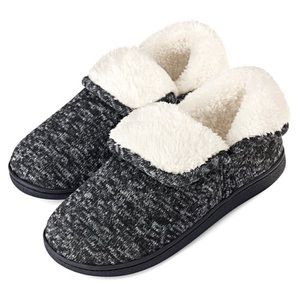 Memory foam fuzzy bootie slippers